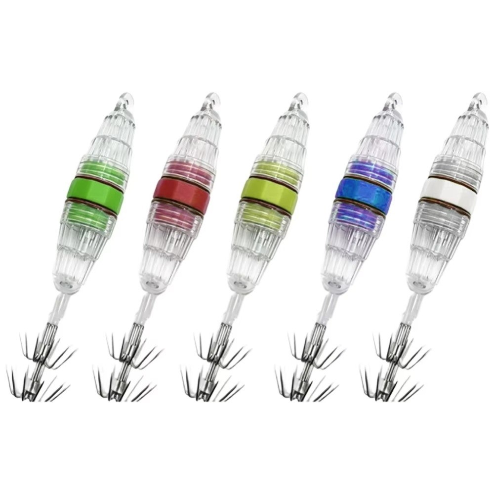 Fishing Lure Making Kit - 長さ10cm LED釣り用ライト 重量8g イカ針デザイン イカ釣り用ルアー ベイトライト