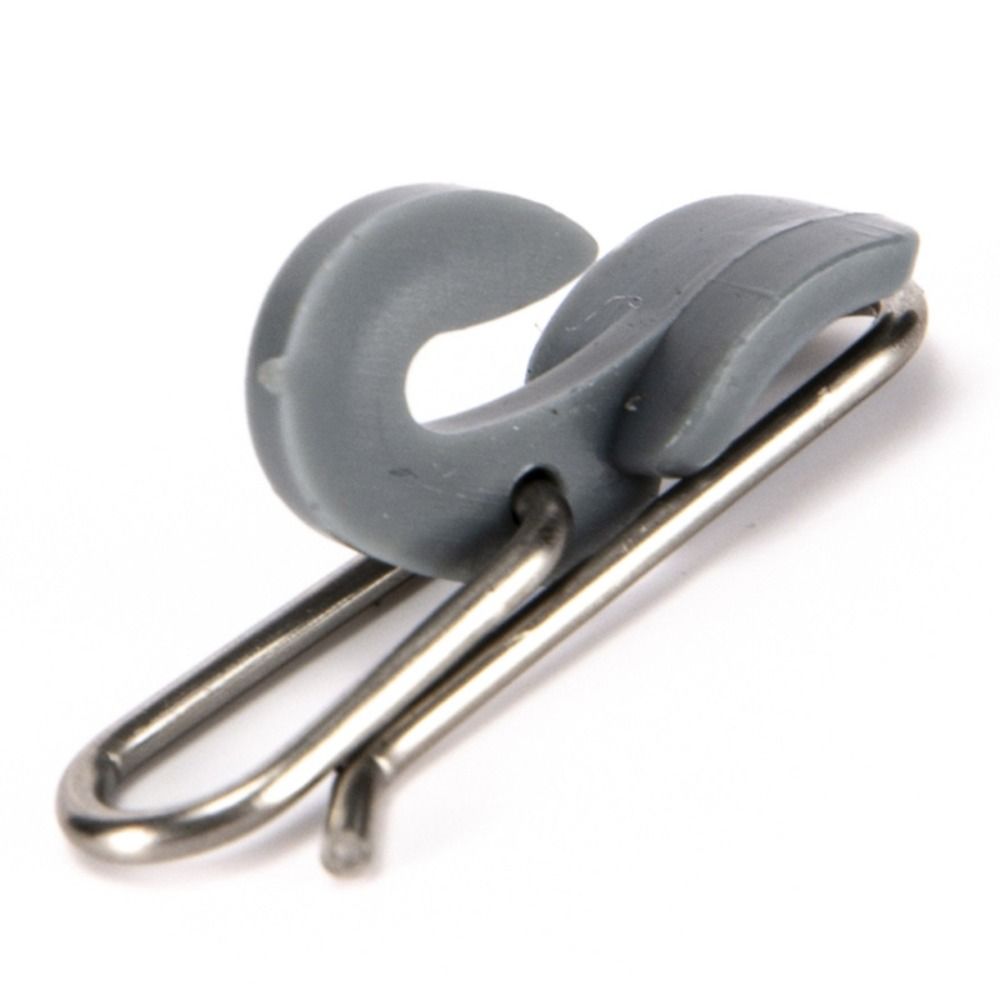 Fishing Lure Kit - 20個入り 耐久性のあるステンレス製インパクトベイトクリップ グレー ブラック レッド クイックリリース