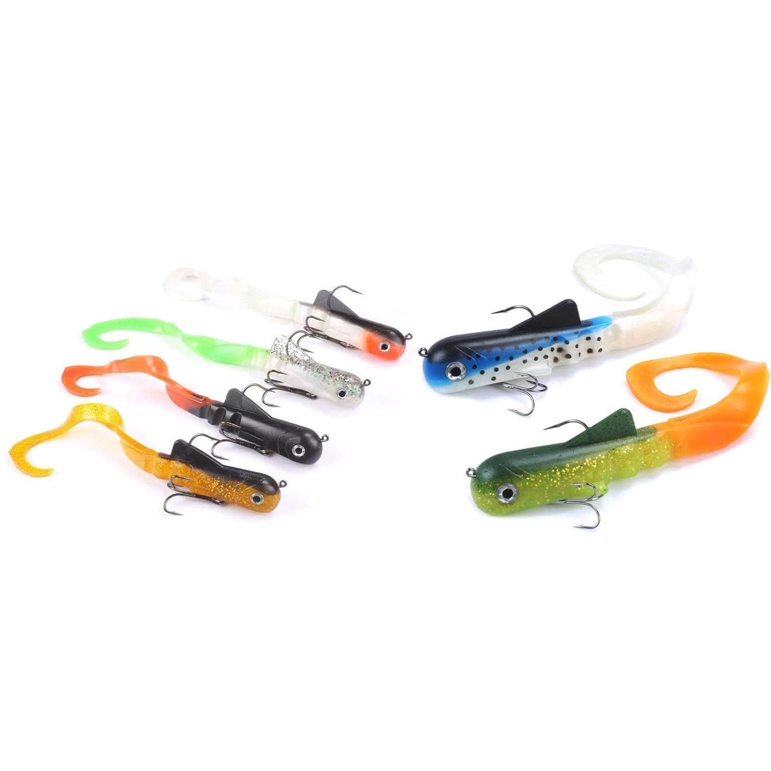 Fishing Lure Soft Plastic - 6ピース/ロットpike麝香dawg釣りソフト餌ルアーzabder淡水シャッド雄牛粗いブルドッグ釣具leurre内縫い