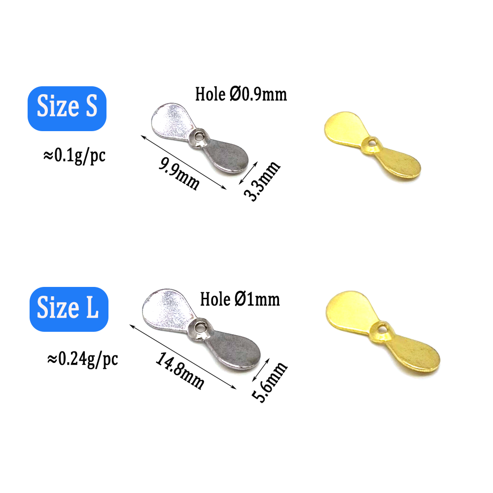 Wifreo 40 個ターボプロペラスピナーブレード回転金属 - Fishing Lure Blade Bait のレビューと価格