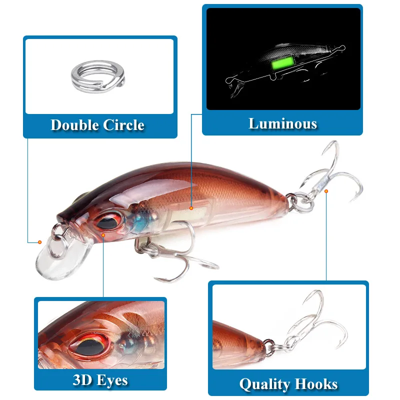 3D 目発光ミノー釣りルアー 7 センチメートル 11.5  - Fishing Lure Crankbait のレビューと価格