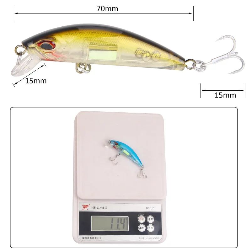 3D 目発光ミノー釣りルアー 7 センチメートル 11.5  - Fishing Lure Crankbait のレビューと価格