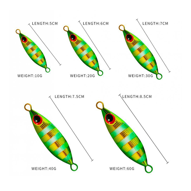 金属遅いジグルアーハード人工バイオニクス餌30グラム40グラ - Fishing Lure Spoon のレビューと価格