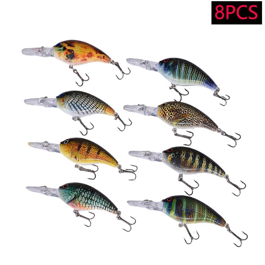 8個入り ジャークベイト ミノー ABSハードベイト 人工ウ - Fishing Lure Crankbait のレビューと価格