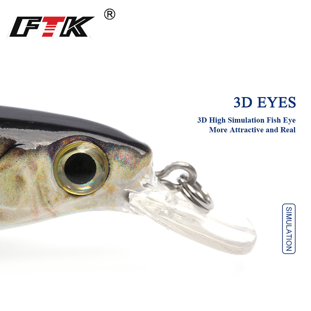 Ftk 1pcミノー釣りルアーレーザーハード人工餌12グラム - Fishing Lure Crankbait のレビューと価格