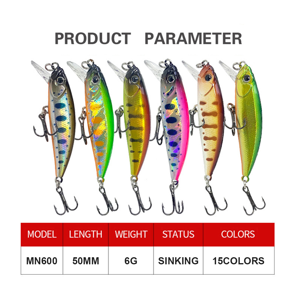 5 センチメートル 6 グラム釣りルアーシンキングマイクロミ - Fishing Lure Jerkbait のレビューと価格
